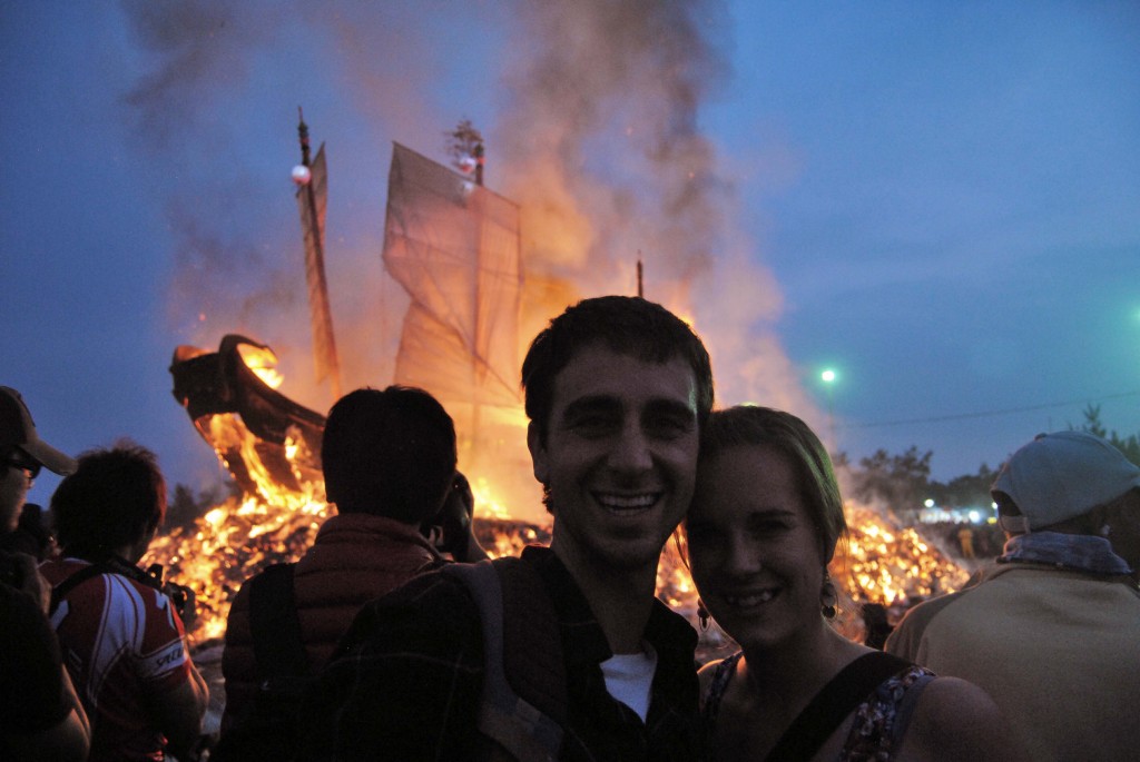 A Cruising Couple at Boat Burning Festival