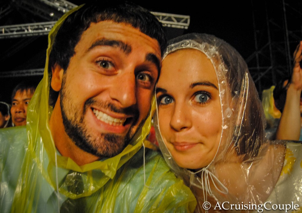A Cruising Couple in Ponchos