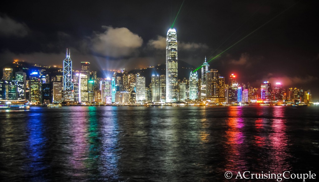 Symphony of the Stars Tsim Sha Tsui Victoria Harbor Hong Kong Skyline