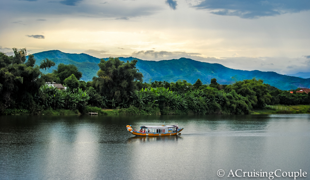 Sunday Snapshot | Longboat Drifting Along the Perfume River | Hue, Vietnam
