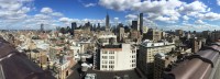 The New York City skyline from the East Village
