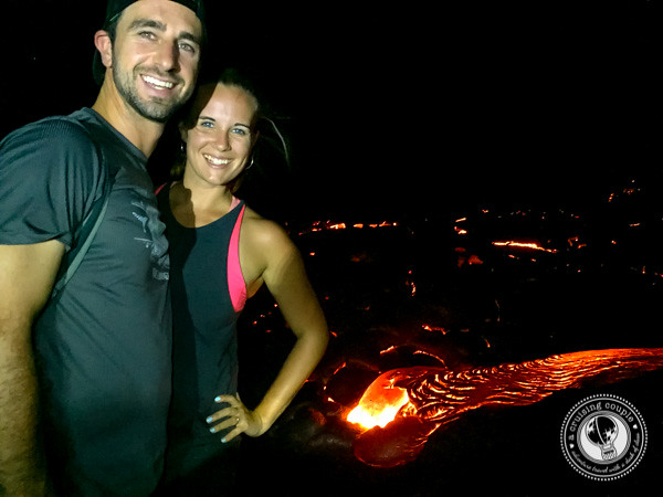 A Cruising Couple At A Lava Field in Hawaii