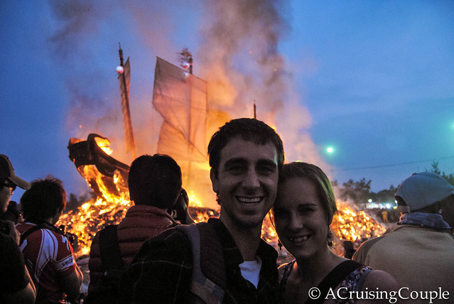 A Cruising Couple Boat Burning Festival