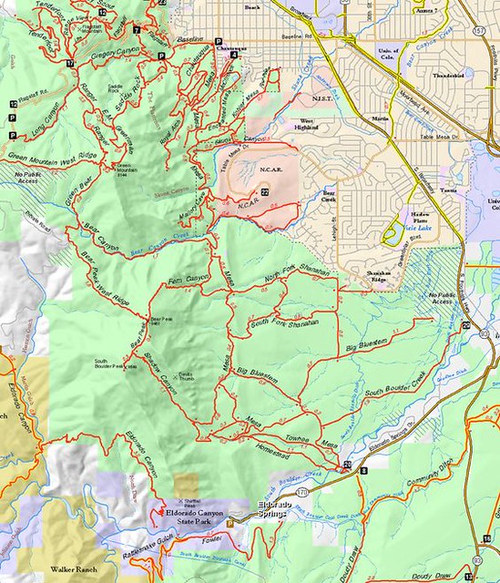 Boulder Hiking Trail Map