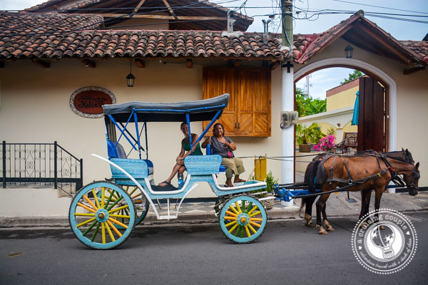 Horse carriage outside Hotel Xalteva Granada