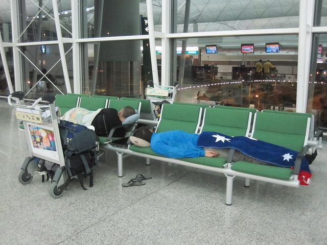 Sleeping at HKG
