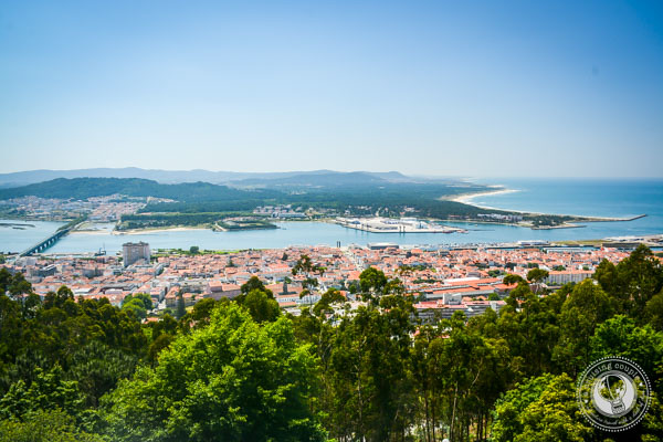 View from Santa Lucia in Viana do Castelo in The Minho Portugal