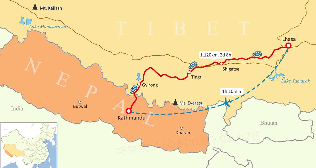 lhasa-kathmandu-map